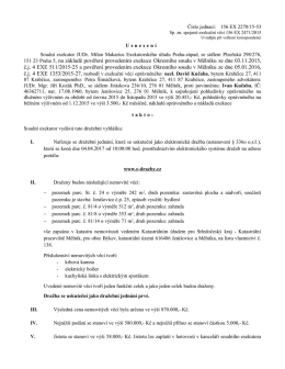 151 23 Praha 5, na základě pověření provedením exekuce