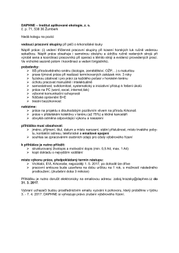 DAPHNE &ndash; Institut aplikovan&eacute; ekologie, zs č. p. 71, 538 36 Žumberk