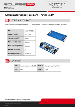 Stabiliz&aacute;tor napět&iacute; ze 4.5V