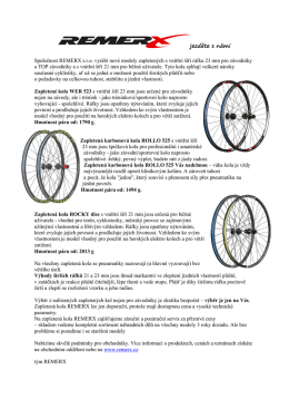 Akční modely zapletených kol s vnitřní šíří ráfku 23 mm