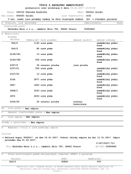 v&yacute;pis z katastru nemovitost&iacute; - E