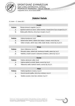 SPORTOVN&Iacute; GYMN&Aacute;ZIUM J&iacute;deln&iacute; l&iacute;stek
