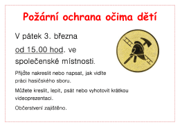 Požární ochrana očima dětí