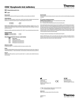 CEDIA® Mycophenolic Acid, kalibrátory