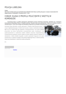 POLICJA LUBELSKA CHEŁM: KLASA O PROFILU POLICYJNYM Z