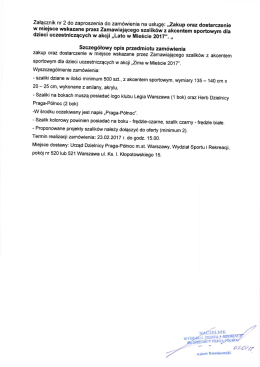 Opis przedmiotu zam&oacute;wienia