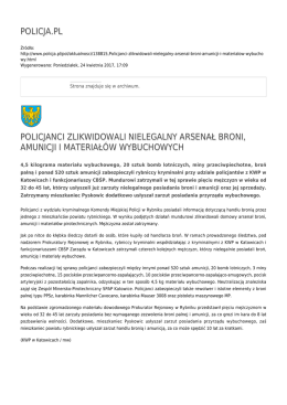 policja.pl policjanci zlikwidowali nielegalny arsenał broni, amunicji i