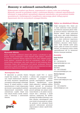 Beacony w salonach samochodowych