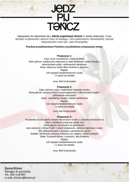 Zapraszamy do zapoznania się z ofertą organizacji