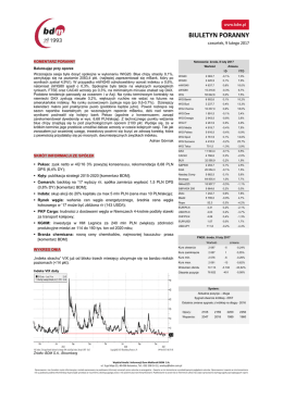 biuletyn poranny - Dom Maklerski BDM SA