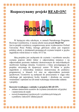 Rozpoczynamy projekt READ ON!