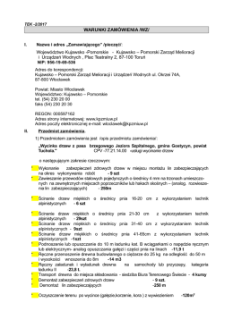 Warunki zamówienia - BIP :: KPZMIUW we Włocławku