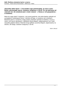 Wersja PDF - AS Roma.pl