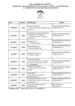 HARMONOGRAM sem. II/2017r.