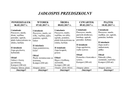 JADŁOSPIS PRZEDSZKOLNY