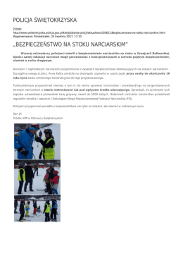 bezpieczeństwo na stoku narciarskim