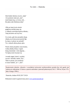 Tu i dziś — Damroka