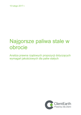 Najgorsze paliwa stale w obrocie