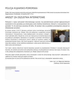 policja kujawsko-pomorska areszt za oszustwa internetowe