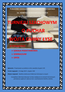 Szachowy - Szkoła Podstawowa im. Henryka Sienkiewicza w Łysych