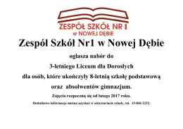 Zespół Szkół Nr1 w Nowej Dębie