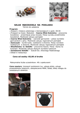 SZLAK RĘKODZIEŁA NA PODLASIU