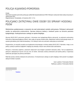 policja kujawsko-pomorska policjanci zatrzymali dwie osoby do