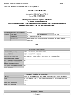wyciąg z KRS