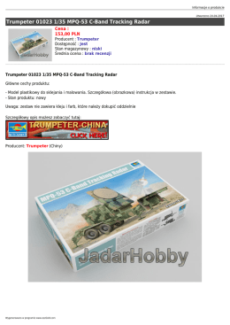 Trumpeter 01023 1/35 MPQ-53 C-Band Tracking Radar