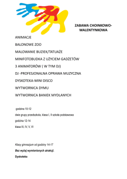 zabawa choinkowo- walentynkowa animacje