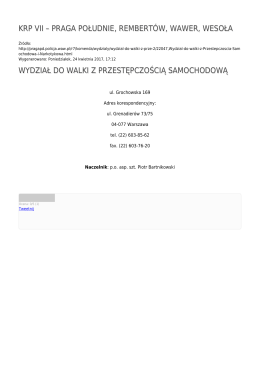 Generuj PDF - KRP VII &ndash; Praga Południe, Rembert&oacute;w, Wawer, Wesoła