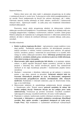 Szanowni Państwo, Państwa dzieci przez cały okres nauki w