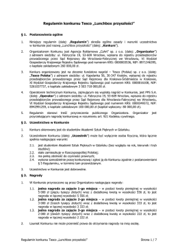 Regulamin konkursu Tesco „Lunchbox przyszłości”