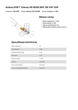 Antena DVB-T Televes HD BOSS MIX 790 VHF UHF Główne