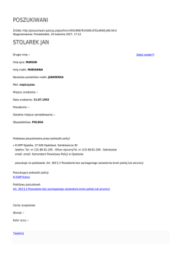 Generuj PDF - Poszukiwani