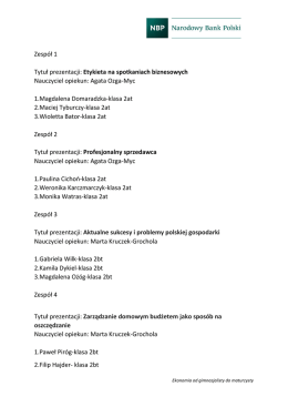 Zespoły z Ekonomika