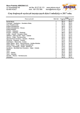 Pobierz cennik dla Włocławka - ARKONA