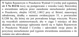 W Sądzie Rejonowym w Pruszkowie Wydział I Cywilny pod