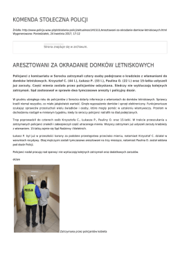 Generuj PDF - Komenda Stołeczna Policji