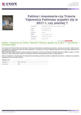 Fatima i masoneria-czy Trzecia Tajemnica Fatimska