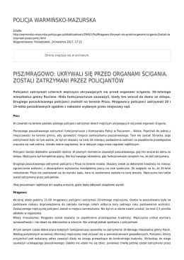 ukrywali się przed organami ścigania. zostali zatrzymani przez
