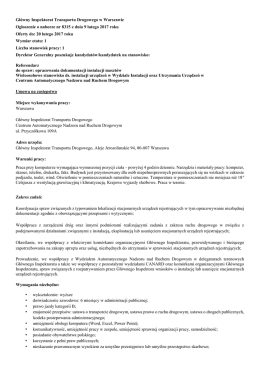Główny Inspektorat Transportu Drogowego w Warszawie