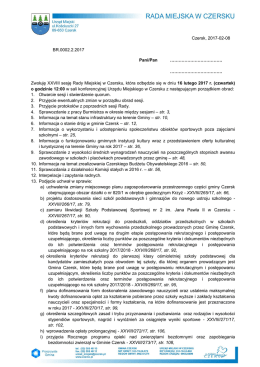 Czersk, 2017-02-08 BR.0002.2.2017 Pani/Pan
