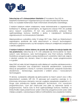 Zakochaj się w IT z Uniwersytetem Gdańskim (IT Academic Day UG