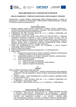 regulamin - Aktywni-Zaangazowani – mobilności ponadnarodowe