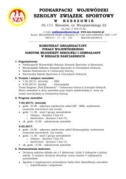 Komunikat organizacyjny