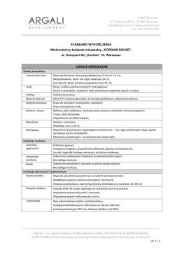 Standard wykończenia
