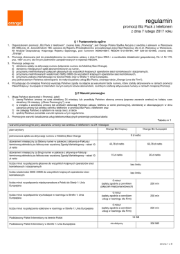 Regulamin promocji Biz Pack z telefonem