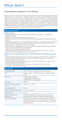 IRIScan&trade; Book 5