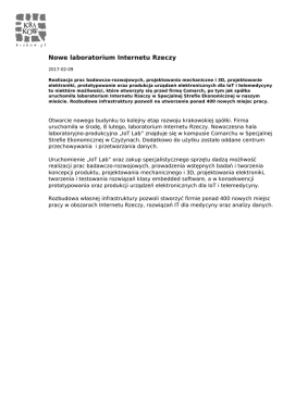 Nowe laboratorium Internetu Rzeczy